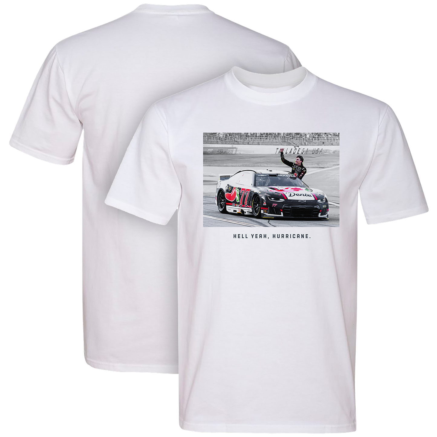 "Hell Yeah, Hurricane" #77 Carson Hocevar Chili's Win T-Shirt