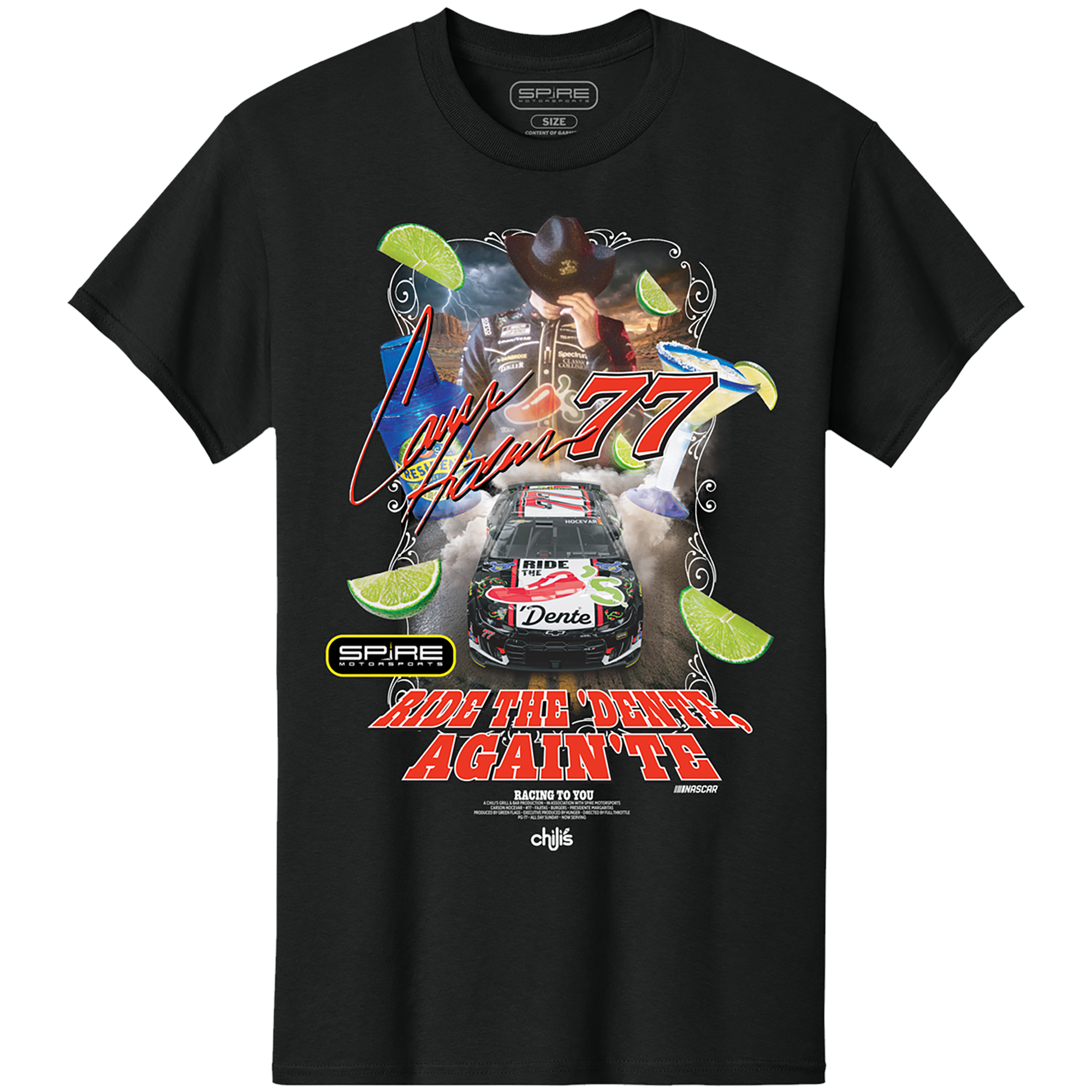 77 Carson Hocevar Ride the 'Dente™ Again'Te Chili's® T-Shirt 2026