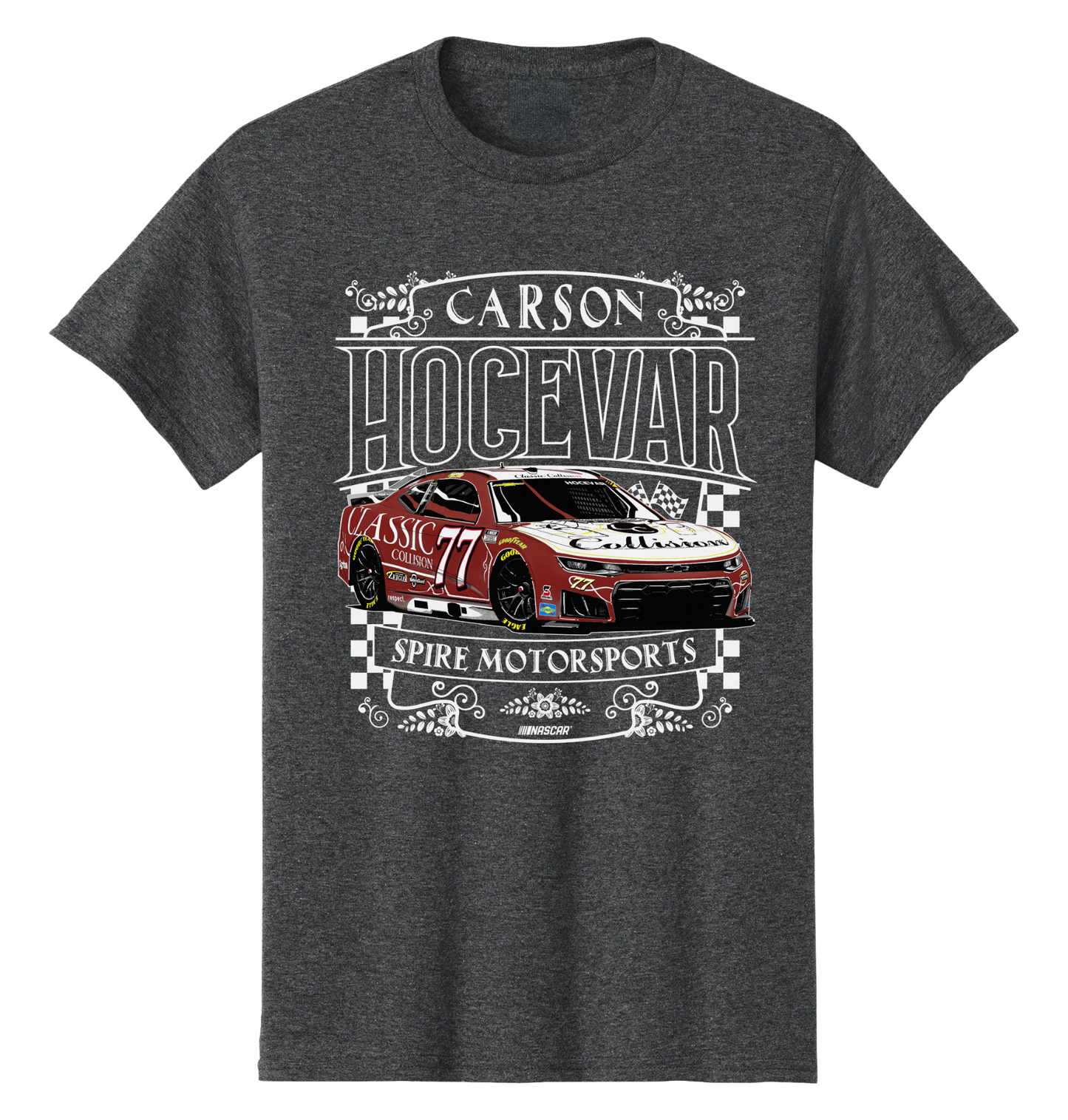 #77 Carson Hocevar Classic Collision T-Shirt (Red & Gray)