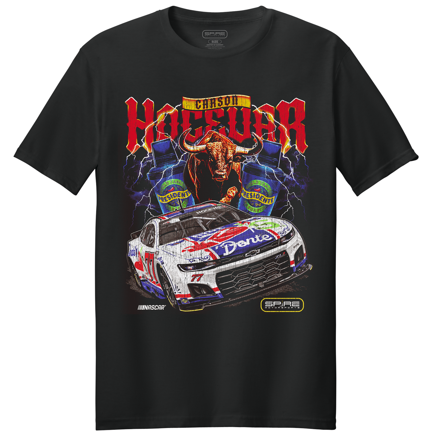 #77 Carson Hocevar Chili's T-Shirt 2025 (Front and Back)