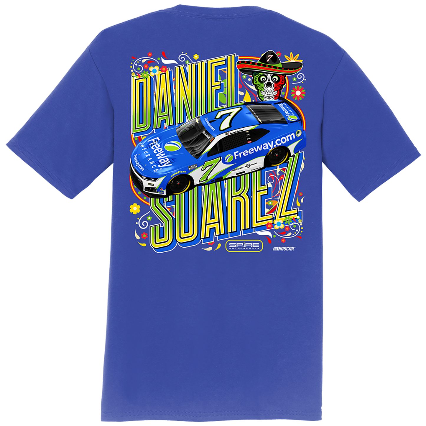 #7 Daniel Suárez Freeway Insurance T-Shirt (Blue)