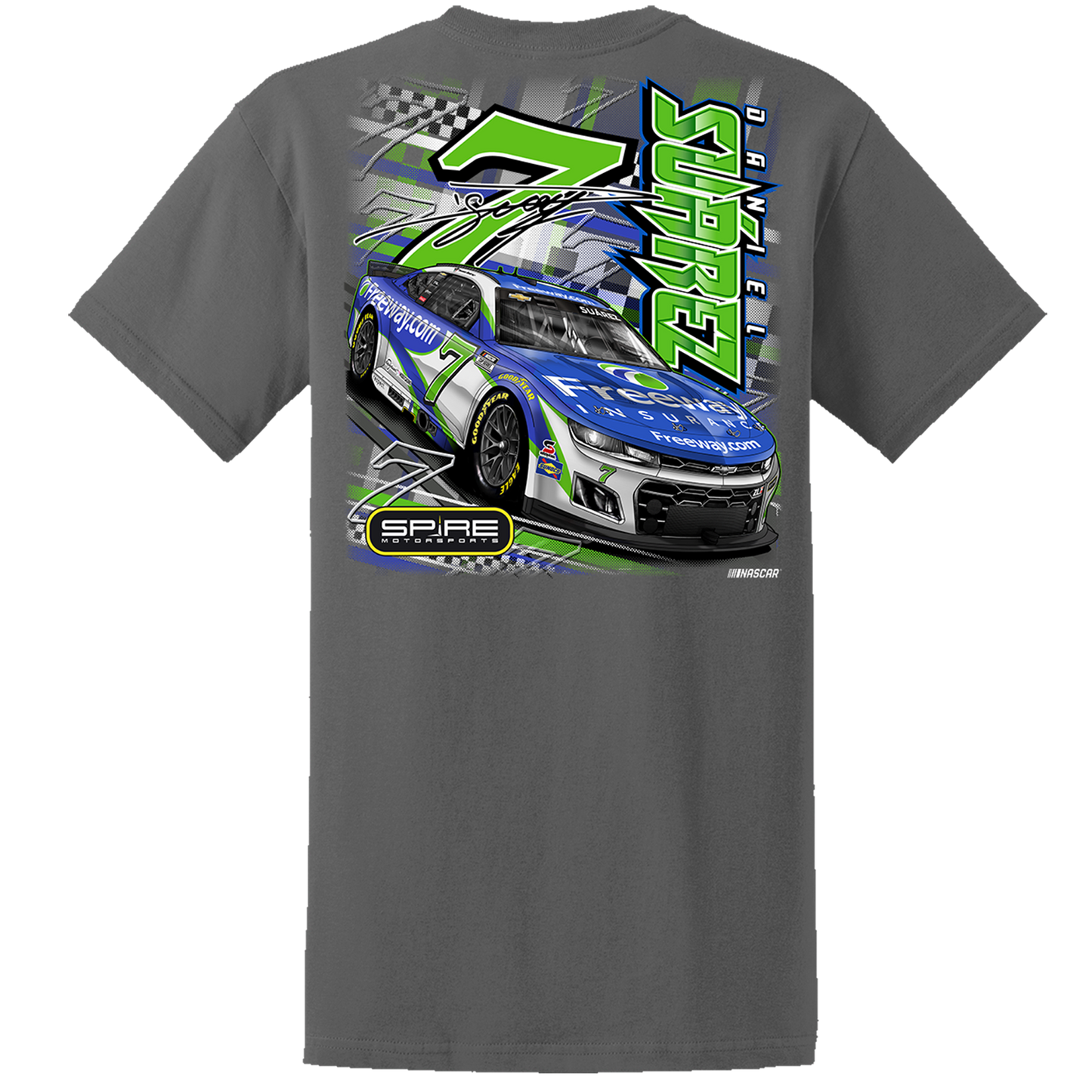 #7 Daniel Suárez Freeway Insurance T-Shirt 2.0 (Charcoal)