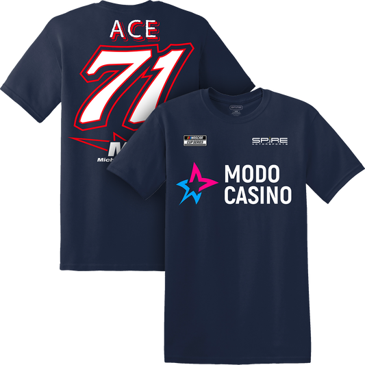 #71 Michael McDowell Modo Casino "ACE" T-Shirt 2026