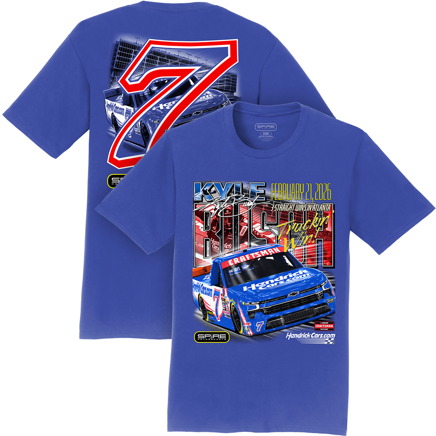 #7 Kyle Busch HendrickCars.com NCTS ATL Win T-Shirt