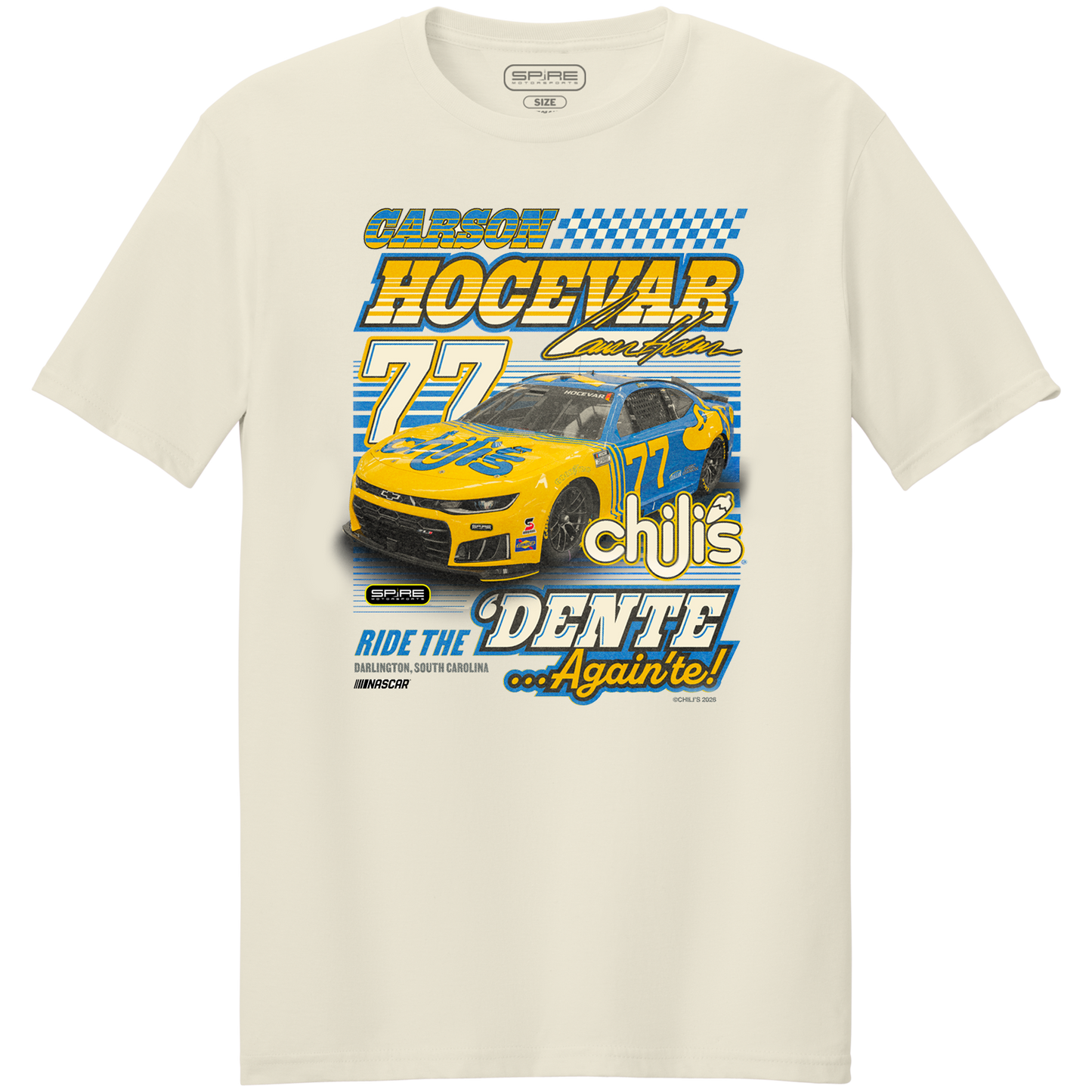 #77 Carson Hocevar Chili's® Throwback T-Shirt 2026