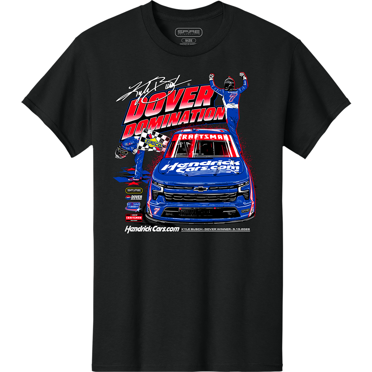 #7 Kyle Busch HendrickCars.com NCTS Dover Win T-Shirt