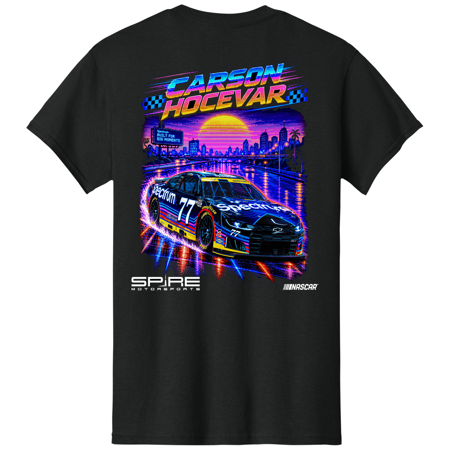 #77 Carson Hocevar Spectrum Sunset T-Shirt 2026