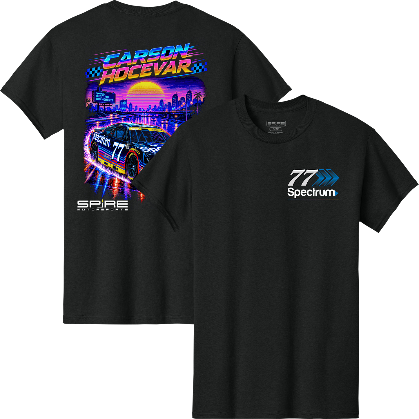 #77 Carson Hocevar Spectrum Sunset T-Shirt 2026