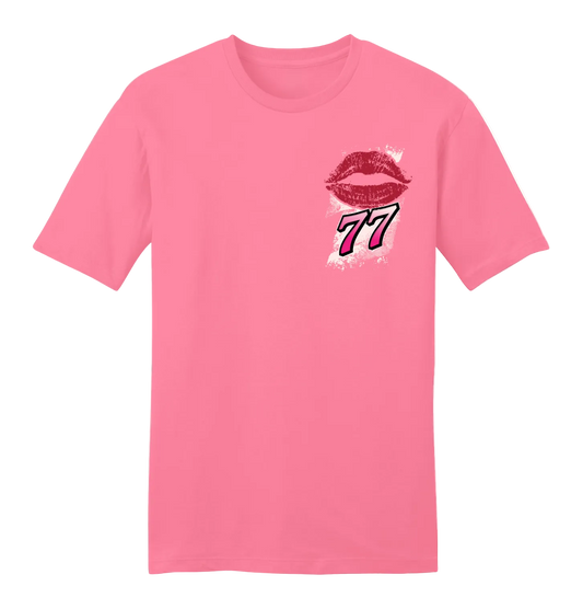 #77 Carson Hocevar Modo Casino T-Shirt 2026 (Pink & White)