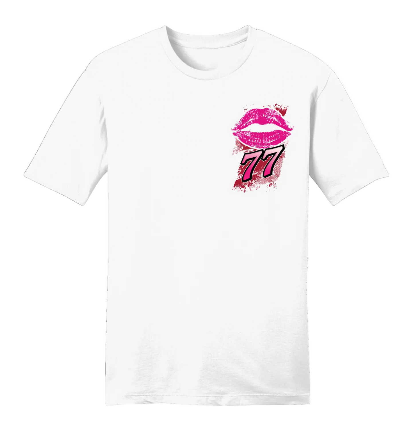 #77 Carson Hocevar Modo Casino T-Shirt 2026 (Pink & White)