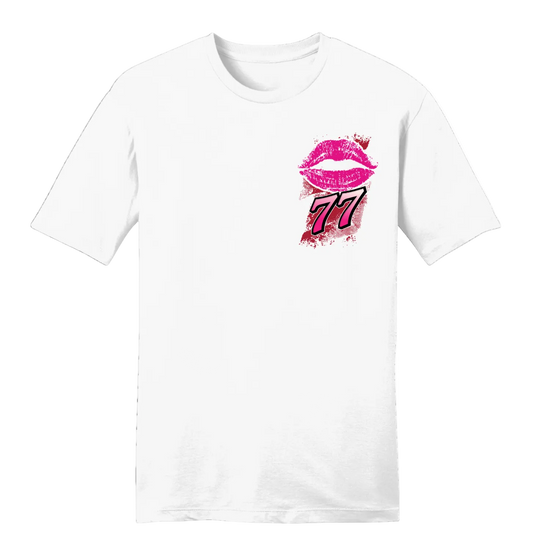 #77 Carson Hocevar Modo Casino T-Shirt 2026 (Pink & White)
