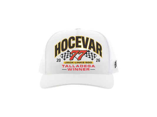 #77 Carson Hocevar Talladega Win Hooey Hat 2026 (White)