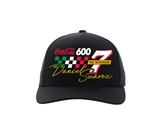#7 Daniel Suárez Coca-Cola 600 Win Hooey Hat 2026 (Black)