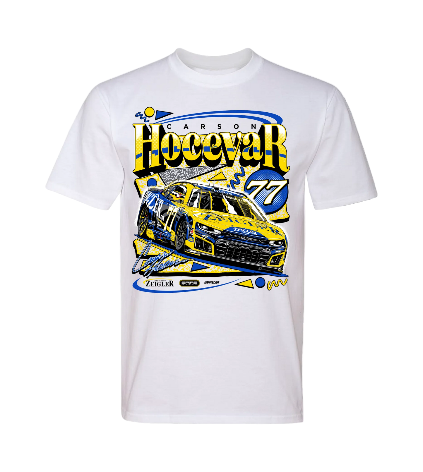 #77 Carson Hocevar Zeigler T-Shirt 2026 (White)